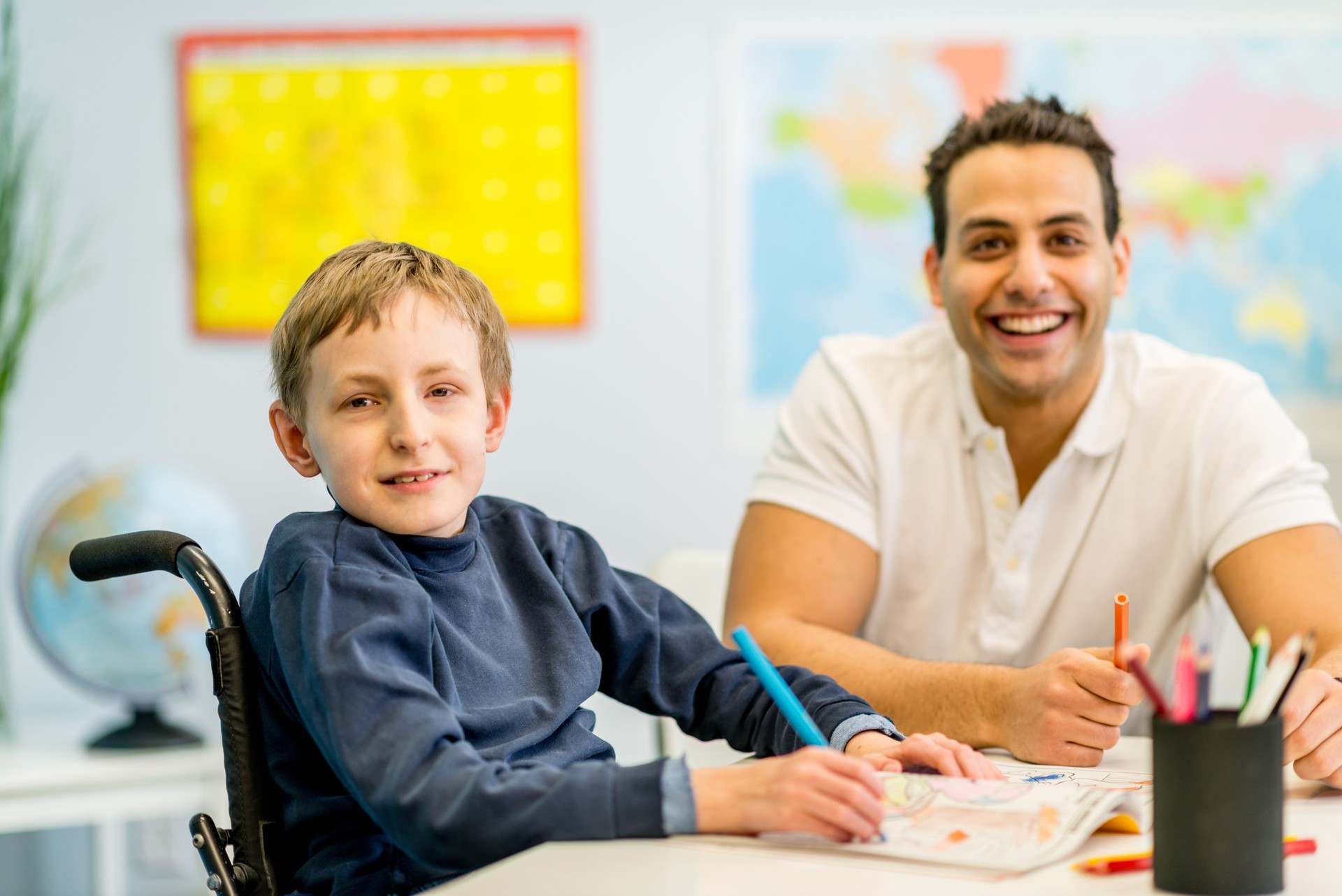 Boy with Developmental Disability